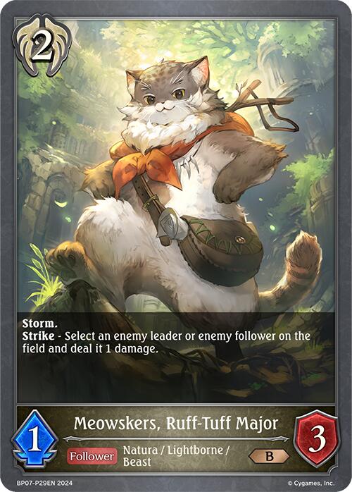 Meowskers, Ruff-Tuff Major - P29EN (Foil) (BP07-P29EN) [Verdant Steel]