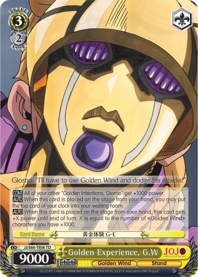 Golden Experience, G.W (JJ/S66-TE06 TD) [JoJo's Bizarre Adventure: Golden Wind]