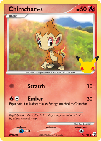 Chimchar (76/130) [First Partner Pack]