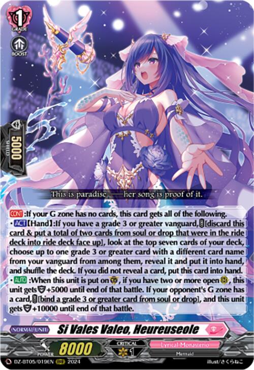 Si Vales Valeo, Heureuseole (DZ-BT05/019EN) [Omniscient Awakening]