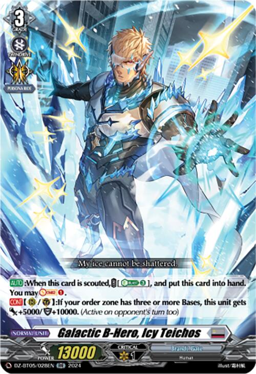 Galactic B-Hero, Icy Teichos (DZ-BT05/028EN) [Omniscient Awakening]