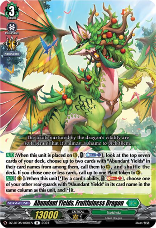Abundant Yields, Fruitfulness Dragon (DZ-BT05/060EN) [Omniscient Awakening]