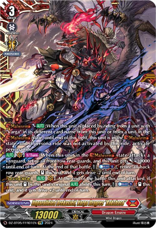 Unparalleled Drekasleif, Varga Dragres "Rakshasa" (DZ-BT05/FFR01EN) [Omniscient Awakening]