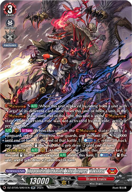 Unparalleled Drekasleif, Varga Dragres "Rakshasa" (DZ-BT05/SR01EN) [Omniscient Awakening]