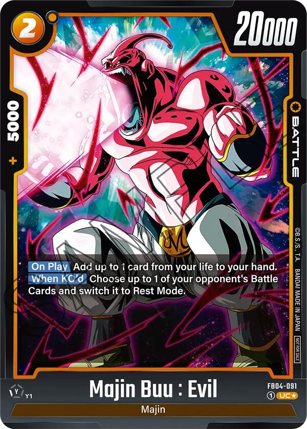 Majin Buu : Evil (FB04-091) (Tournament Pack 05) [Fusion World Tournament Cards]