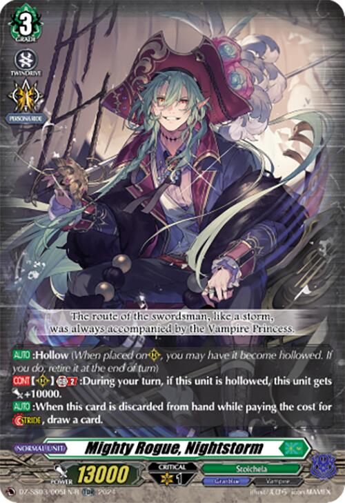 Mighty Rogue, Nightstorm (TDR) (DZ-SS03/005EN-R) [Stride Deckset -Nightrose-]