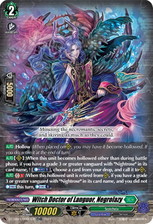 Witch Doctor of Languor, Negrolazy (TDR) (DZ-SS03/006EN-R) [Stride Deckset -Nightrose-]