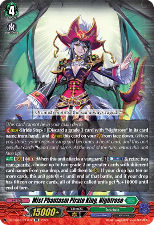 Mist Phantasm Pirate King, Nightrose (DZ-SS03/017EN) [Stride Deckset -Nightrose-]