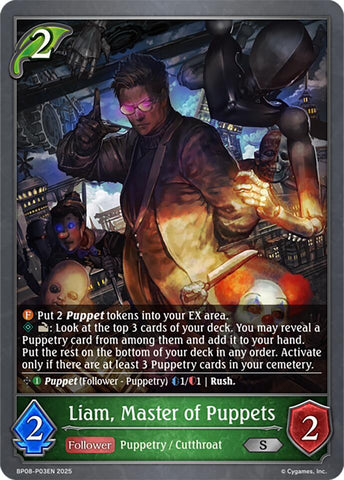 Liam, Master of Puppets - P03EN (Foil) (BP08-P03EN) [Alterchaotica]
