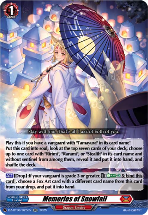 Memories of Snowfall (DZ-BT06/025EN) [Generation Dragenesis]