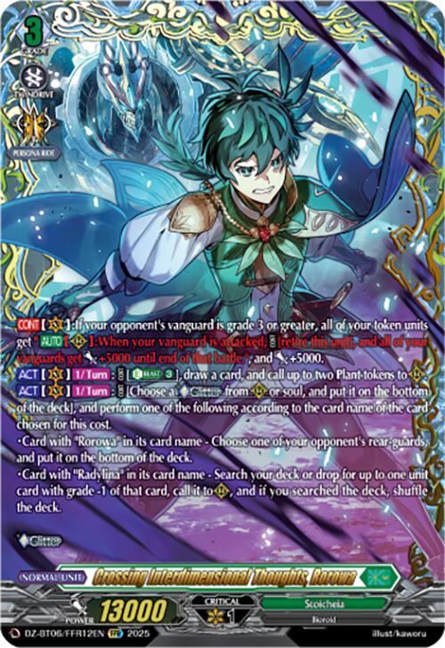 Crossing Interdimensional Thoughts, Rorowa (DZ-BT06/FFR12EN) [Generation Dragenesis]