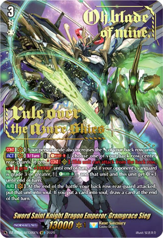 Sword Saint Knight Dragon Emperor, Gramgrace Sieg (DZ-BT06/SEC05EN) [Generation Dragenesis]