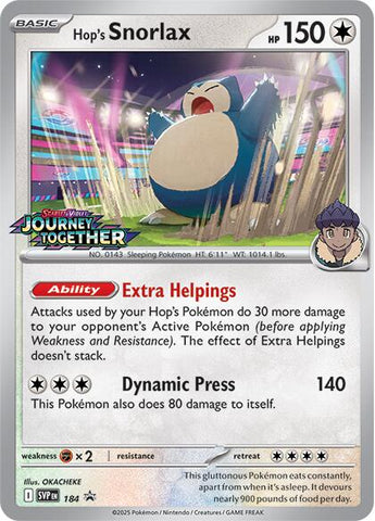 Hop's Snorlax (184) [Scarlet & Violet: Black Star Promos]