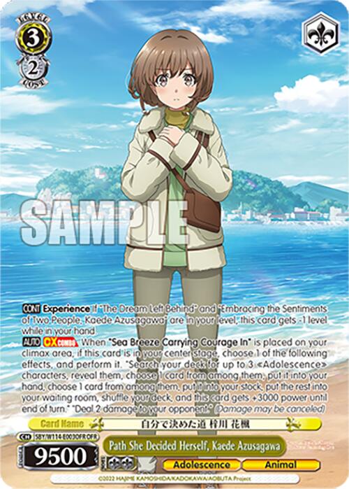 Path She Decided Herself, Kaede Azusagawa (SBY/W114-E003OFR OFR) [Rascal Does Not Dream Series]