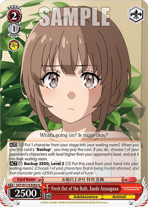 Fresh Out of the Bath, Kaede Azusagawa (SBY/W114-E060 U) [Rascal Does Not Dream Series]