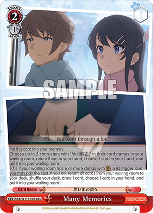 Many Memories (SBY/W114-E073a U) [Rascal Does Not Dream Series]