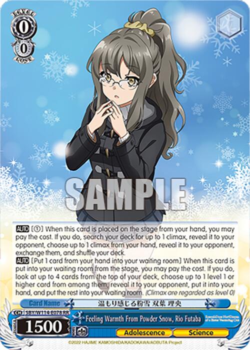 Feeling Warmth From Powder Snow, Rio Futaba (SBY/W114-E078 RR) [Rascal Does Not Dream Series]