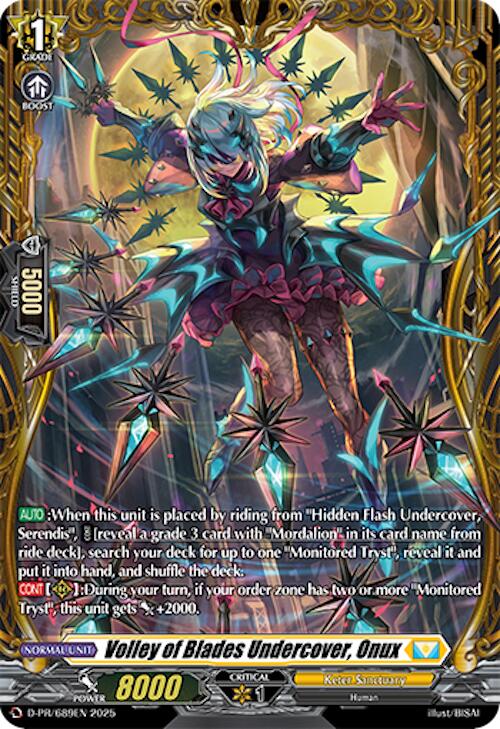 Volley of Blades Undercover, Onux (D-PR/689EN) [D Promo Cards]