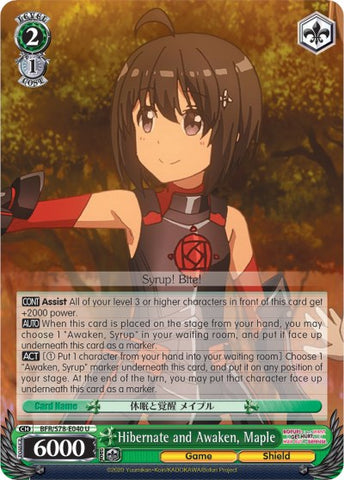 Hibernate and Awaken, Maple (BFR/S78-E040 U) [BOFURI: I Don't Want to Get Hurt, so I'll Max Out My Defense]