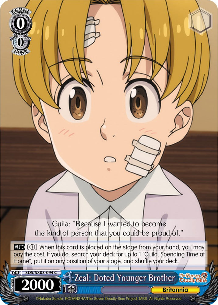 Zeal: Doted Younger Brother (SDS/SX03-094 C) [The Seven Deadly Sins]