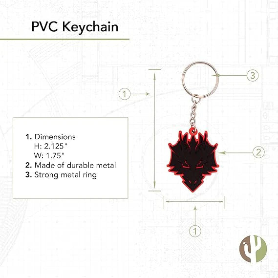 Dungeons & Dragons Dragon Head Keychain D