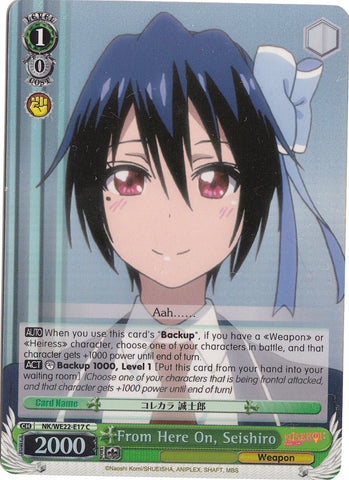 From Here On, Seishiro (NK/WE22-E17) (Parallel Foil) [NISEKOI Extra Booster]