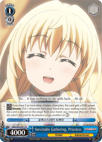 Inevitable Gathering, Priestess (GBS/S63-E071 R) [Goblin Slayer]