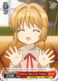 Sakura: Slip of the Tongue (CCS/WX01-060S SR) [Cardcaptor Sakura: Clear Card]