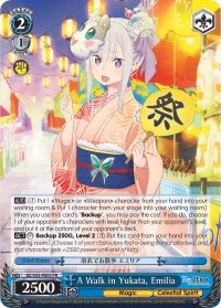 A Walk in Yukata, Emilia (RZ/S55-PE05 PR) (Promo) [Re:ZERO Vol.2]