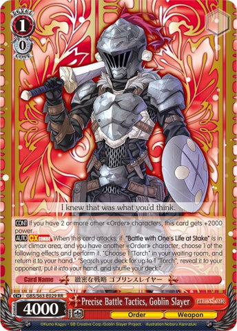 Precise Battle Tactics, Goblin Slayer (GBS/S63-E029 RR) [Goblin Slayer]