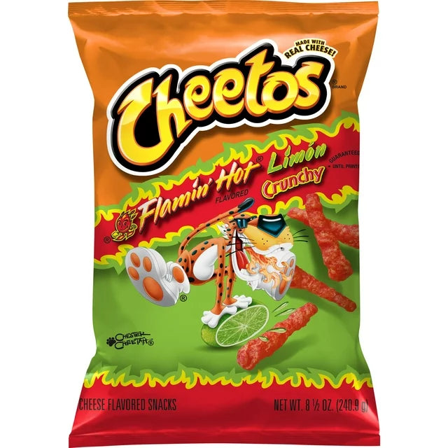 Cheetos Flaming Hot Limon Chip Snack, 2oz
