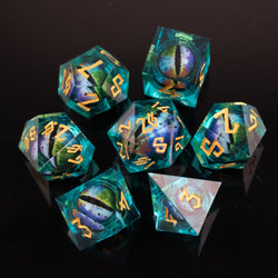 Rainbow Sea Dragon Liquid Core Dice Set