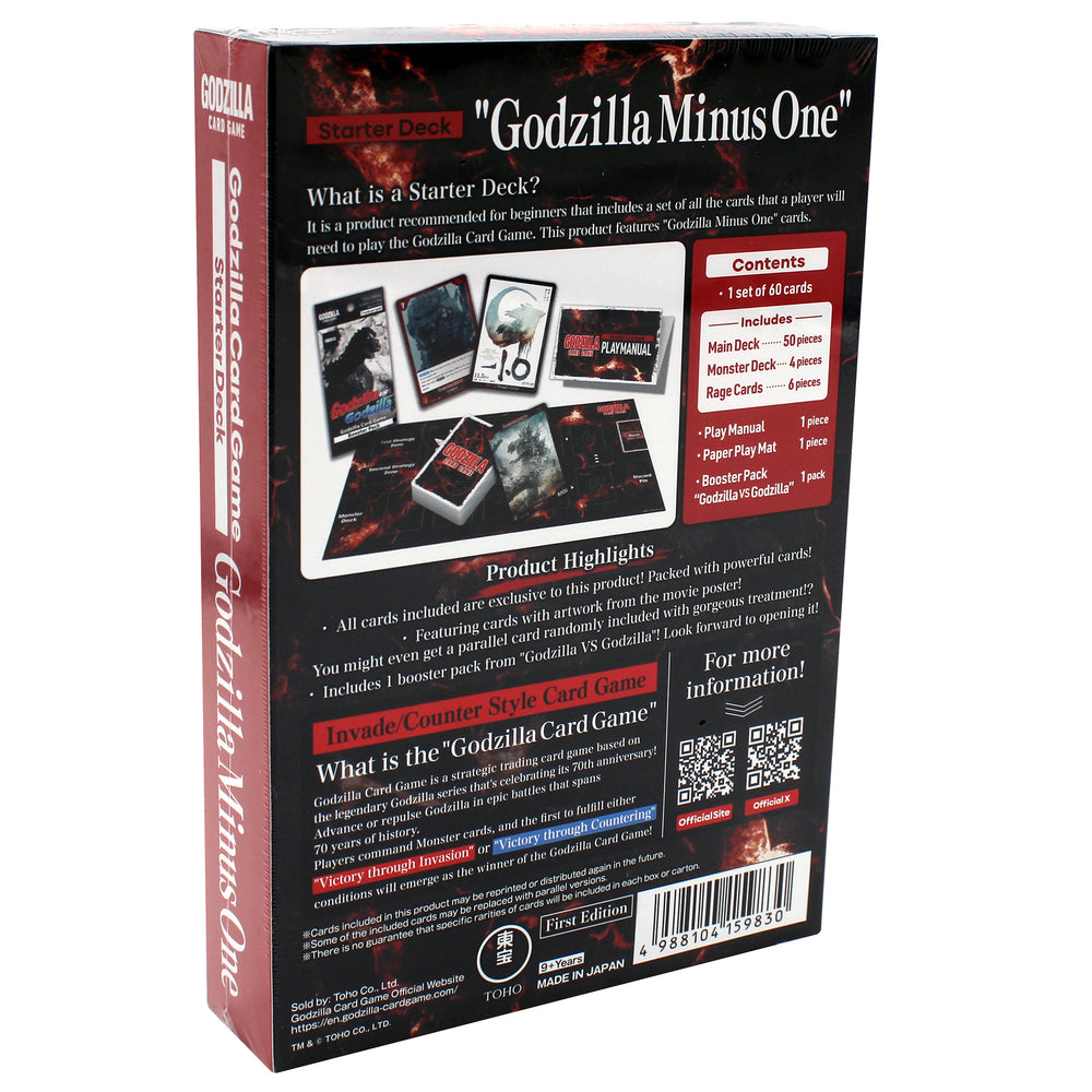 Godzilla Card Game Godzilla Minus One Starter Deck