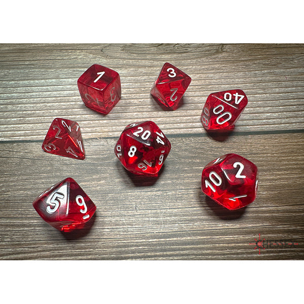 7-Die Set Translucent: Red/White