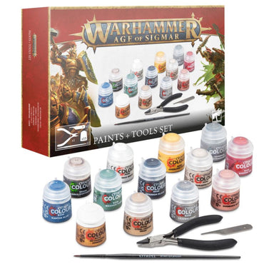 Warhammer Age of Sigmar Paints + Tools Set