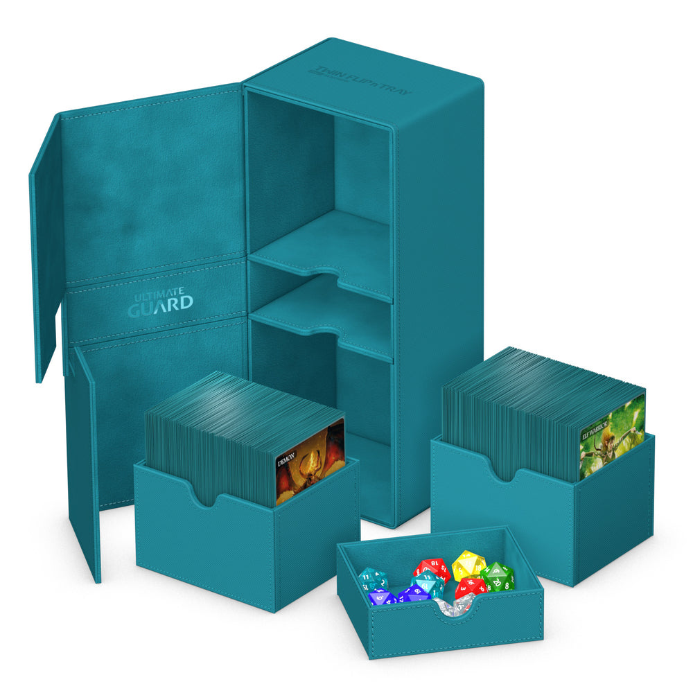 Ultimate Guard Twin Flip'n'Tray 266+ DeckBox, Petrol Monocolor