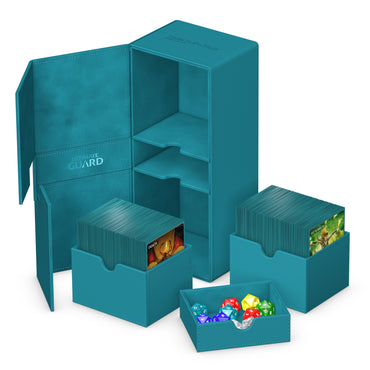 Ultimate Guard Twin Flip'n'Tray 266+ DeckBox, Petrol Monocolor