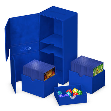Ultimate Guard Twin Flip'n'Tray 266+ Deck Box, Blue Monocolor