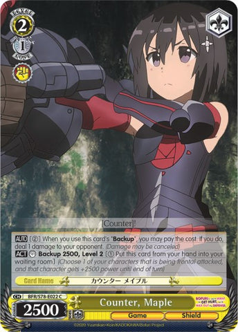 Counter, Maple (BFR/S78-E022 C) [BOFURI: I Don't Want to Get Hurt, so I'll Max Out My Defense]