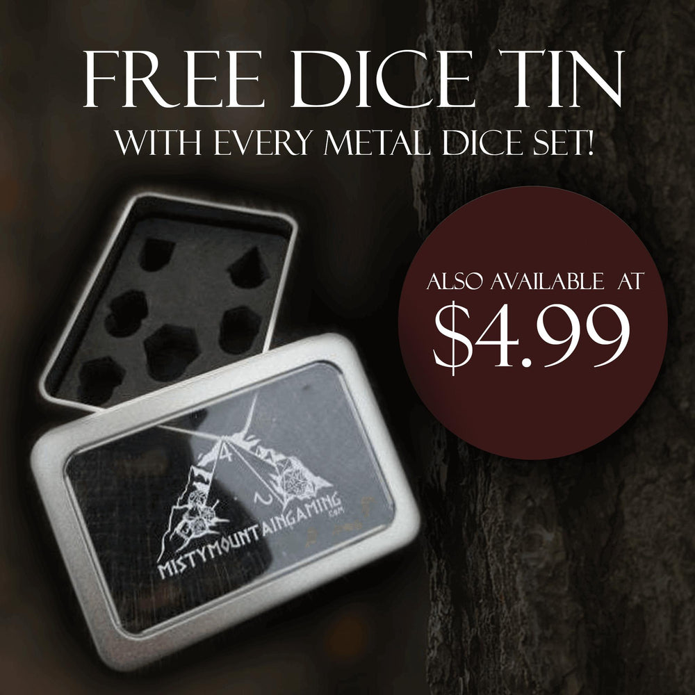Misty Mountain Gaming The Orb D100 Aqua and Silver Metal Die