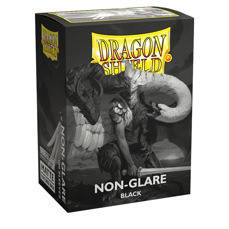 Dragon Shield: Standard 100ct Sleeves, Black (Non-Glare Matte)