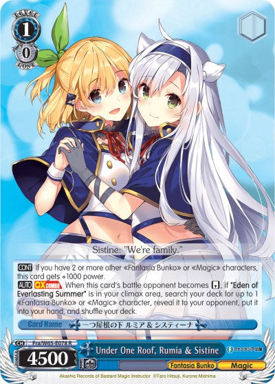 Under One Roof, Rumia & Sistine (Fra/W65-E078 R) [Fujimi Fantasia Bunko]