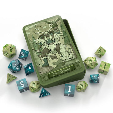 RPG Class Dice: Druid Set Tin (14 Dice)