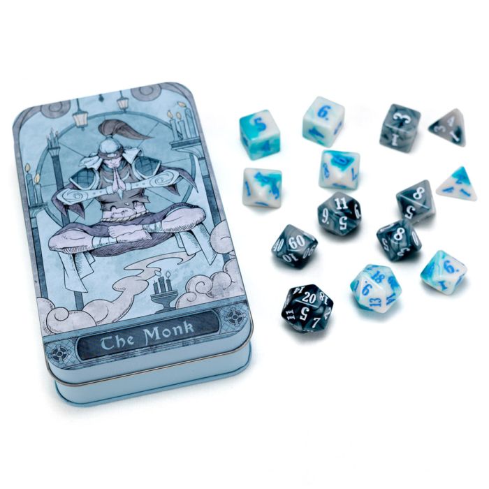 RPG Class Dice: Monk Set Tin (14 Dice)