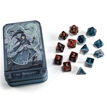 RPG Class Dice: Sorcerer Set Tin (14 Dice)