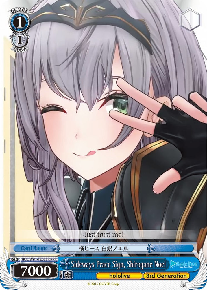 Sideways Peace Sign, Shirogane Noel (HOL/W91-TE088R RRR) [hololive production]