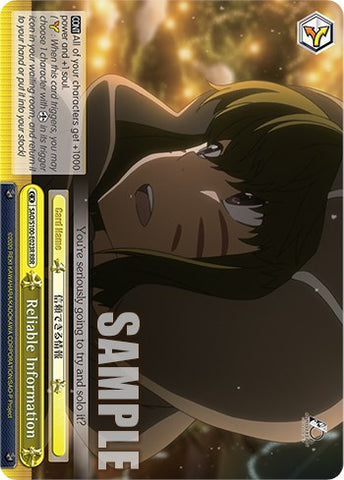 Reliable Information [Sword Art Online Animation 10th Anniversary]