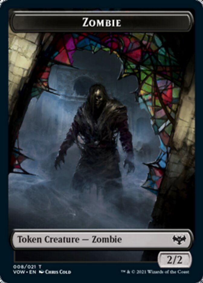 Zombie (008) // Zombie (005) Double-Sided Token [Innistrad: Crimson Vow Tokens]