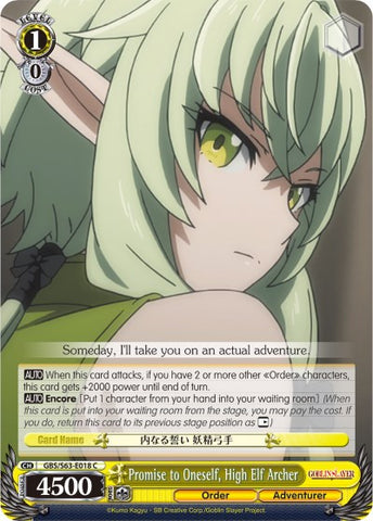 Promise to Oneself, High Elf Archer (GBS/S63-E018 C) [Goblin Slayer]