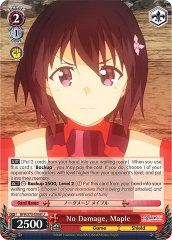 No Damage, Maple (BFR/S78-E068 U) [BOFURI: I Don't Want to Get Hurt, so I'll Max Out My Defense]